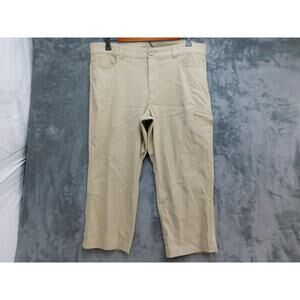 Eddie Bauer Pants Womens 14 Beige Capri Straight Microfiber Stretch Zip